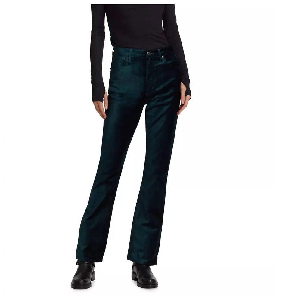 Agolde Black Velvet Flare Jeans High Rise Bootcut Pants Womens Size 27‎
